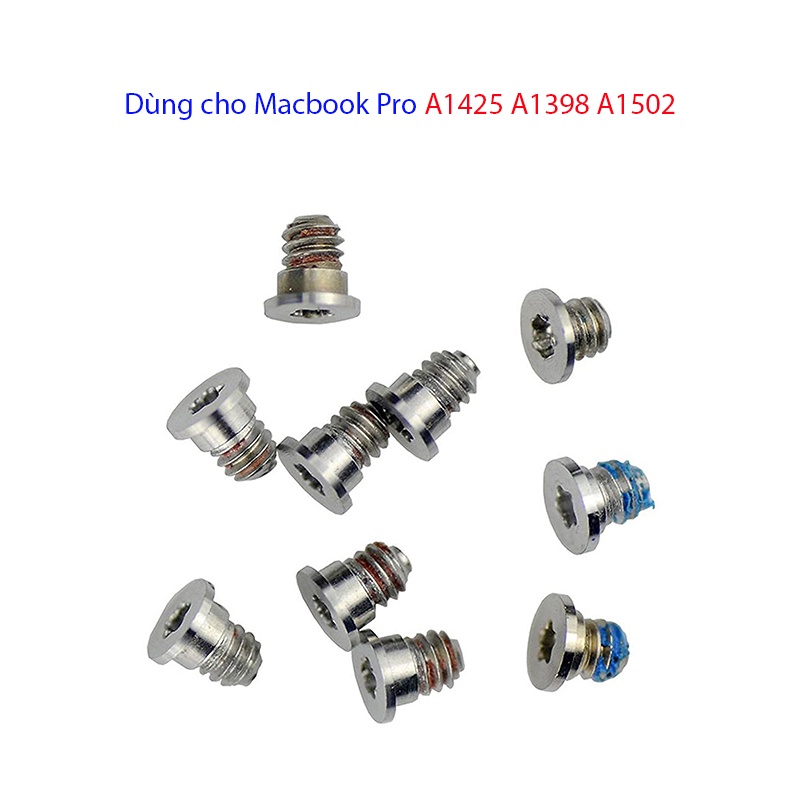 Bộ 10 ốc vít gắn đáy M@c-b00k Pro 13" 15" A1425 A1398 A1502