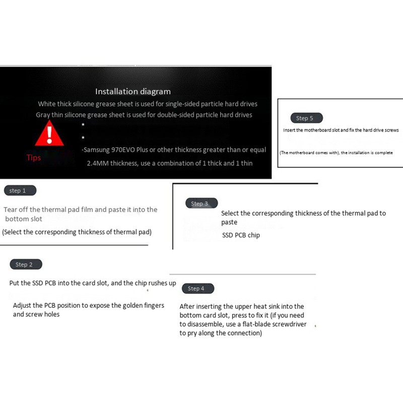 Bộ Tản Nhiệt M.2-4 Ssd Nvme Ngff M.2 2280 | BigBuy360 - bigbuy360.vn