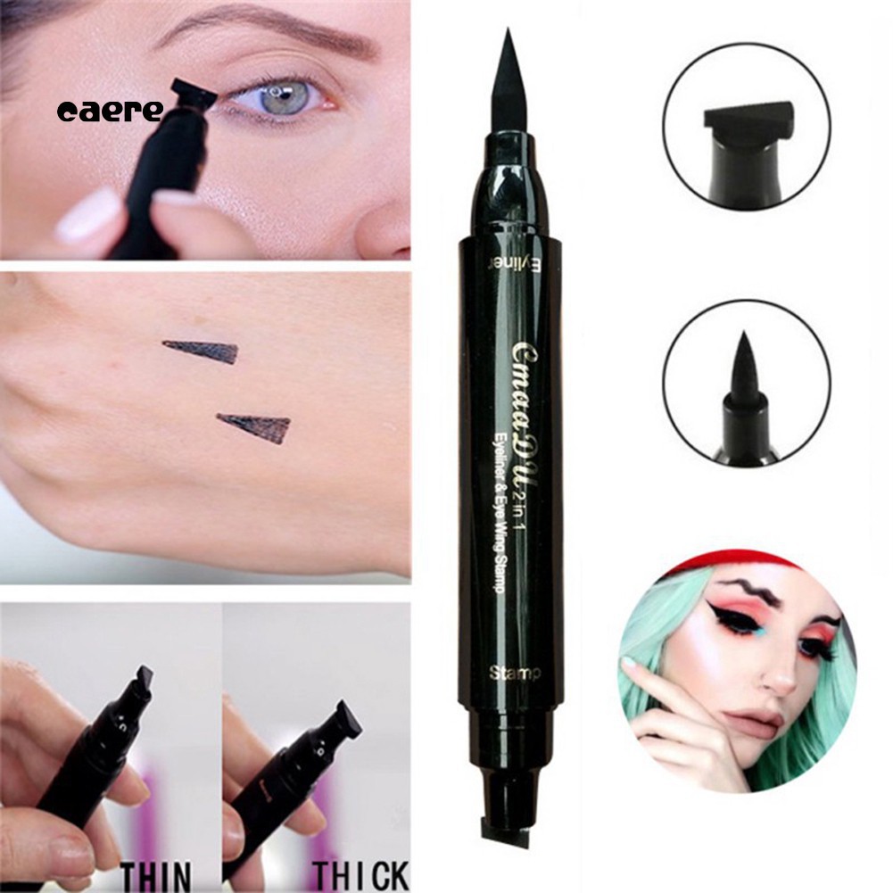 (Có video hướng dẫn) Bút kẻ mắt 2 đầu eyeliner vẽ mắt dễ dàng lâu trôi nhanh khô cực đẹp