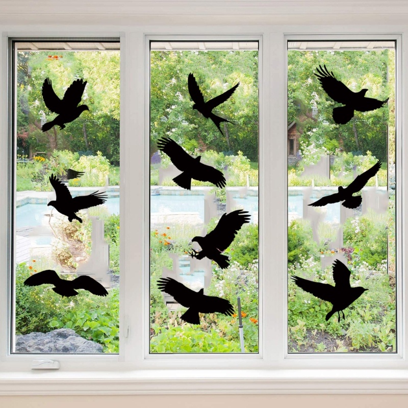 Set 9 Sticker Dán Cửa Sổ Chống Chim Chóc DIY Tiện Lợi