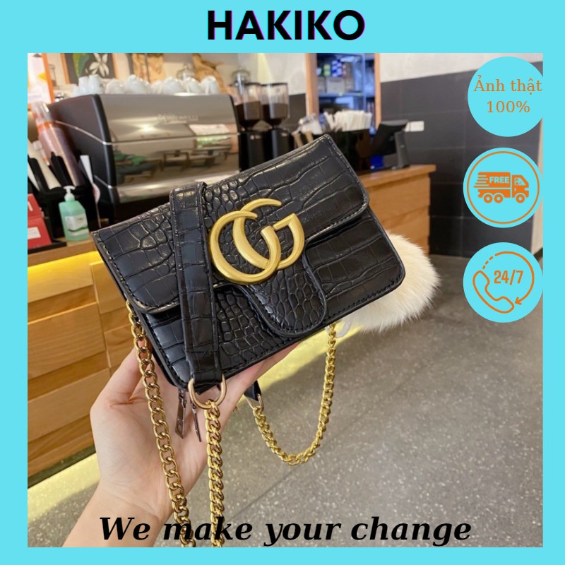 Túi xách đeo chéo nữ đẹp đi chơi cao cấp HAKIKO phong cách sành điệu cá tính kiểu dáng hàn quốc