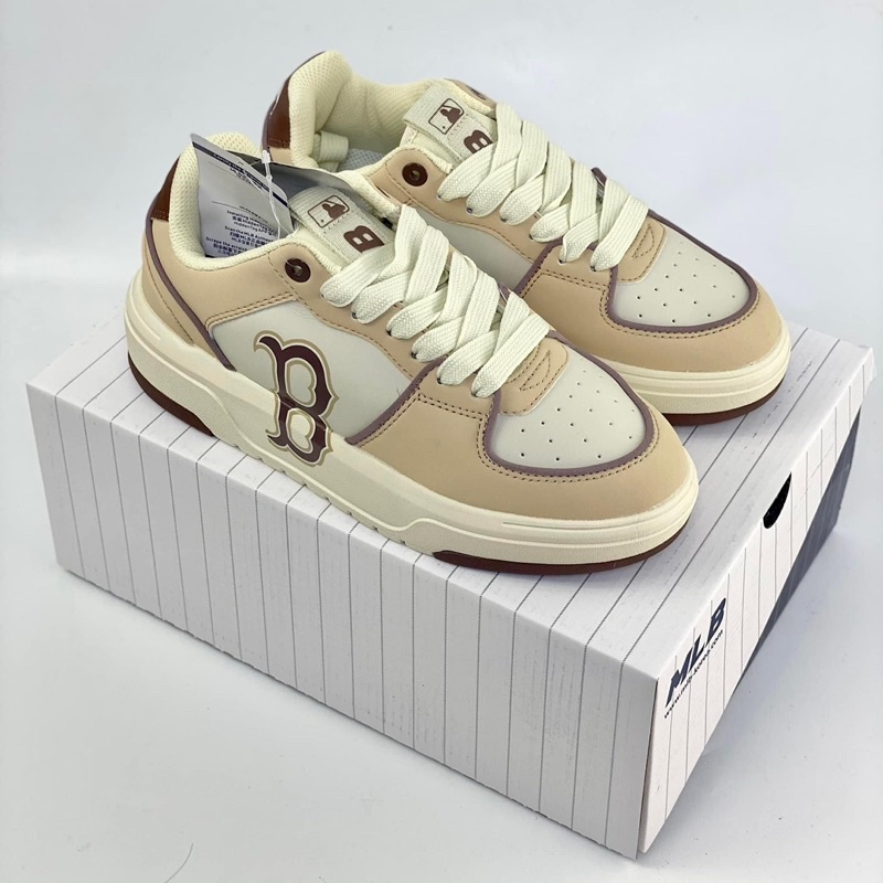 Giày thể thao sneaker mlb liner chữ b nâu nâu bản cao cấp ảnh thật shop tự chụp