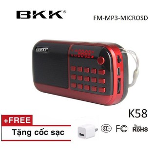 [RẺ VÔ ĐỊCH] Loa Nghe Nhạc, Nghe Pháp, Fm BKK K58 (3 Pin Lớn, Siêu Trâu)
