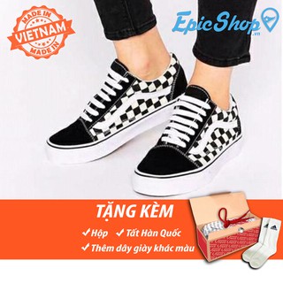 Giày Old Skool kẻ caro nam nữ giá rẻ