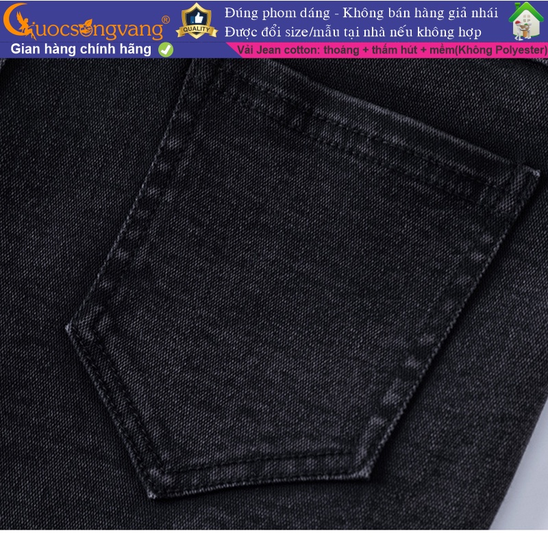 Quần jean legging lưng thun quần legging lưng cao vải jean co giãn GLQ158 Cuocsongvang