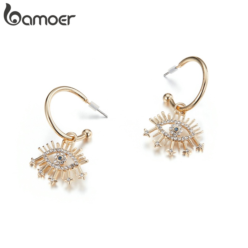 Bông tai Bamoer Aie072 hình con mắt quỷ thời trang cho nữ