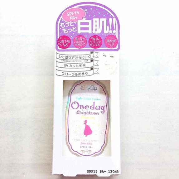 Sữa Dưỡng Thể Trắng Da Chống Nắng One Day Tím Nhật Bản - Brightener Premium SPF15+/PA 120ml
