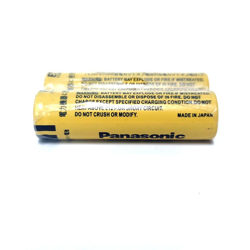 Combo 2 viên pin sạc 18650 Panasonic NCR18650 dung lượng 2200mah 3.7v max 4.2v đúng chuẩn (Vàng)