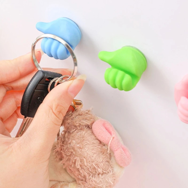Móc Treo Đồ Gắn Tường Hình Ngón Tay Sáng Tạo Tiết Kiệm Không Gian Chống Thấm Nước Tiện Dụng Cho Nhà Tắm/ Nhà Bếp