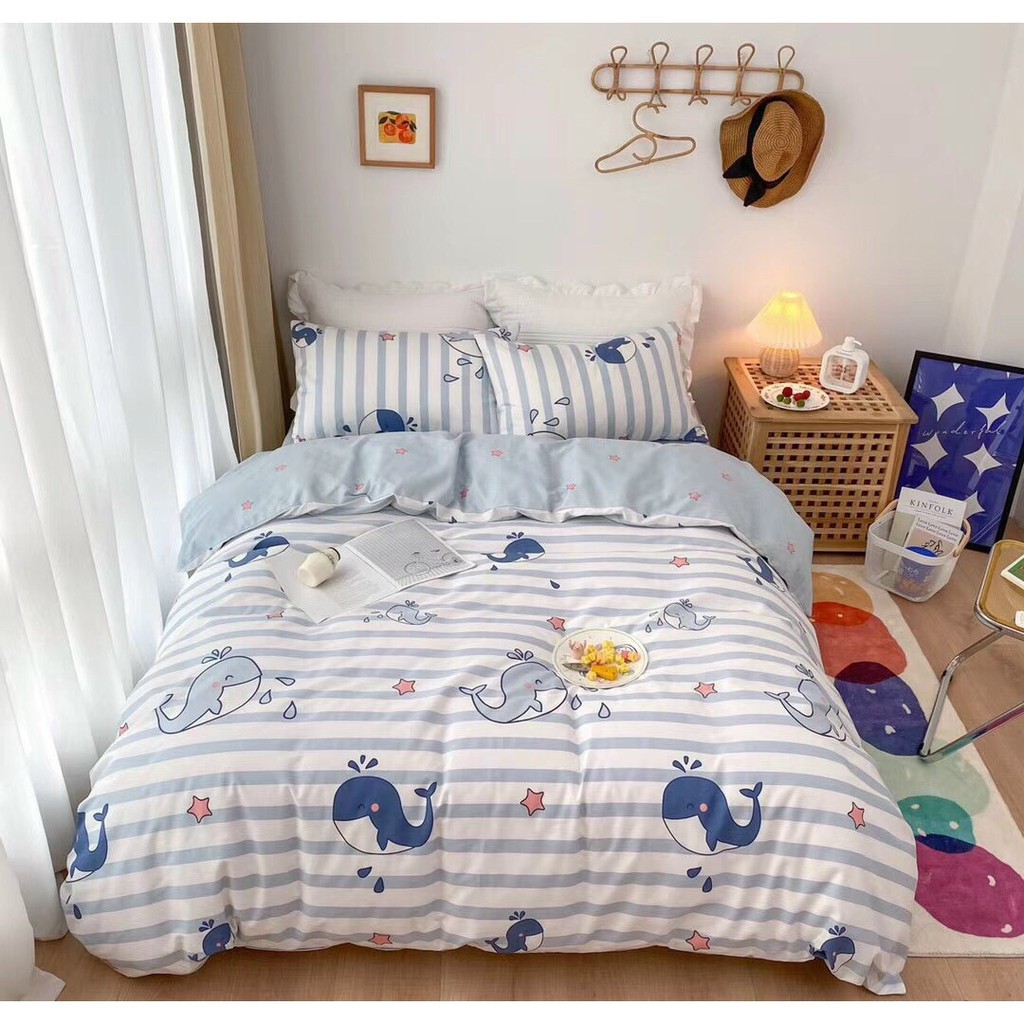 Bộ Chăn Ga Gối ❤️FREESHIP❤️ 100% Cotton Living bộ 4 món - drap giường cao cấp (nhắn shop để free bo chun) | BigBuy360 - bigbuy360.vn