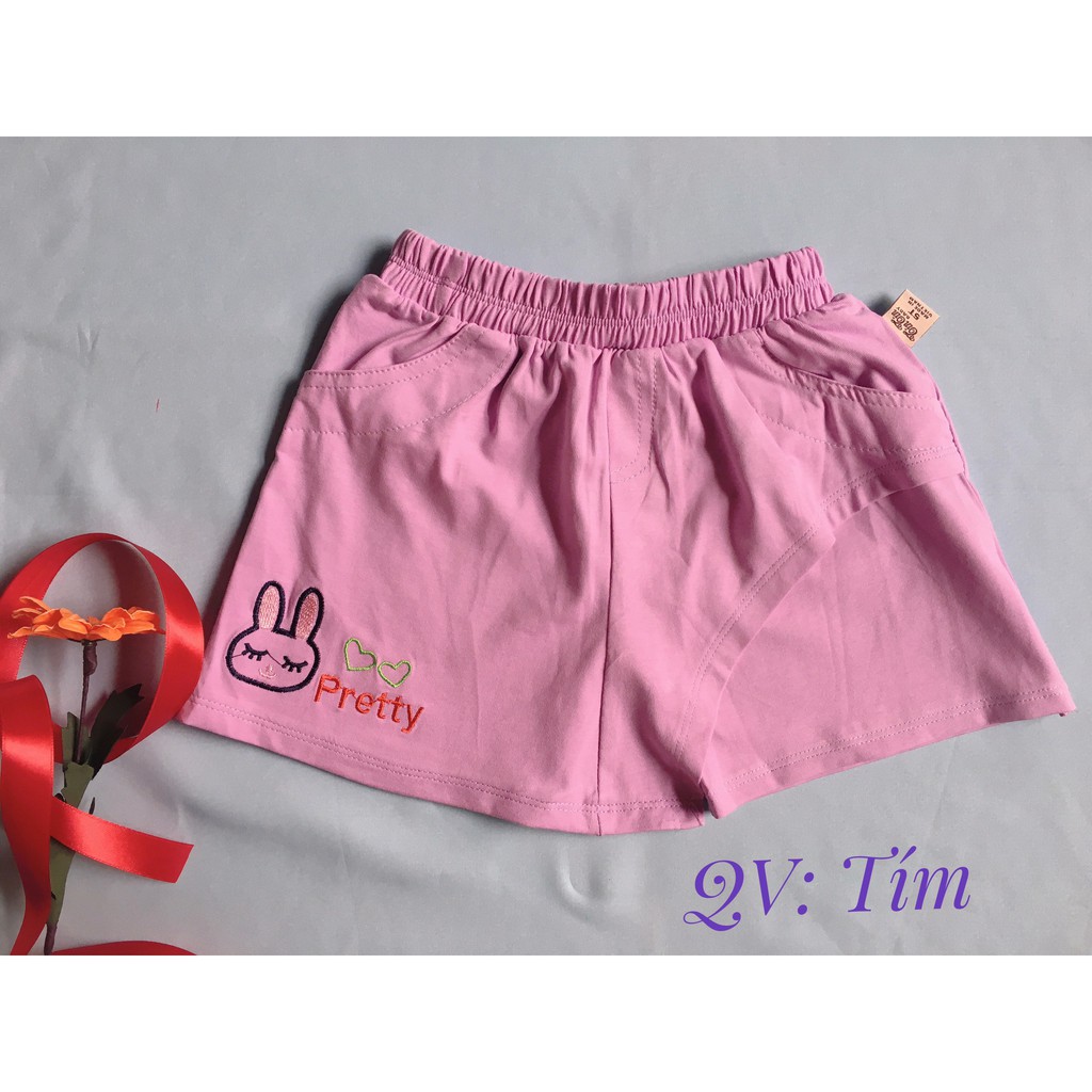 Quần Giả Váy Bé Gái Thun Cotton 4c Size 1-10tuổi cho bé 30kg đổ lại K23