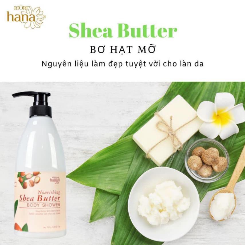 Sữa tắm Trắng Dưỡng Ẩm Bơ Hạt Mỡ RIORI Nourishing Shea Butter Body Shower – 750g - Mỹ phẩm Hàn Quốc