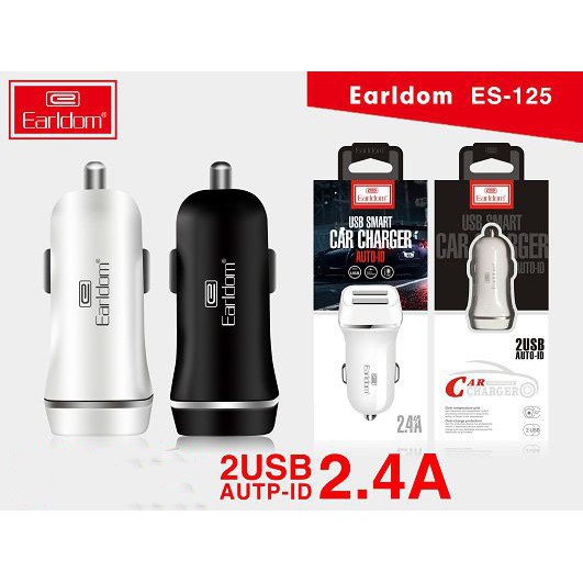 Cóc sạt ô tô 2 cổng sạc nhanh es125,tẩu xạc xe hơi 12v 24v dùng cho IP,tablet táo,samsung tương thích mọi loại xe