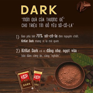 Combo 3 gói Socola KitKat Dark thanh 4F - 35g/hộp