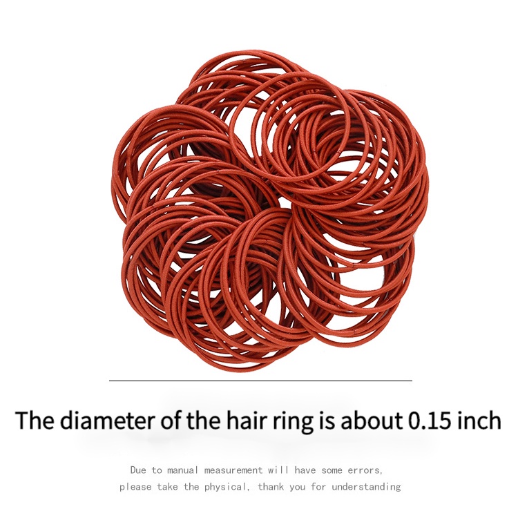 Bộ 100 dây buộc tóc đàn hồi phong cách Hàn Quốc độc đáo