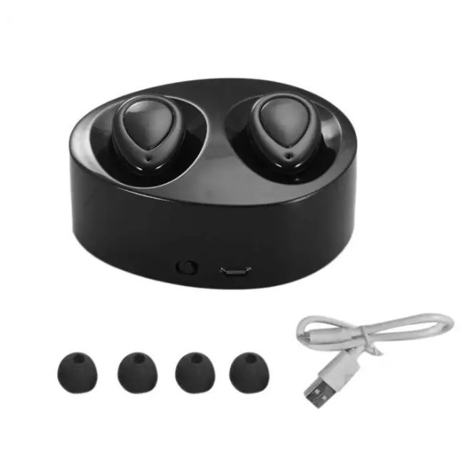 (Siêu Giảm Giá Mẫu Mới 2019)Tai Nghe Bluetooth 2 Tai Không Dây Cao Cấp Pin Trâu Dock Sạc Tích Hợp Pin Dự Phòng 450mAh K2