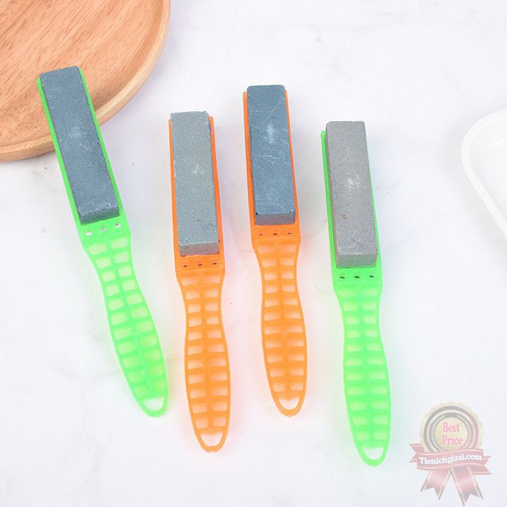 Đá mài dao mini có cán 2 mặt Đồ dùng nhà bếp