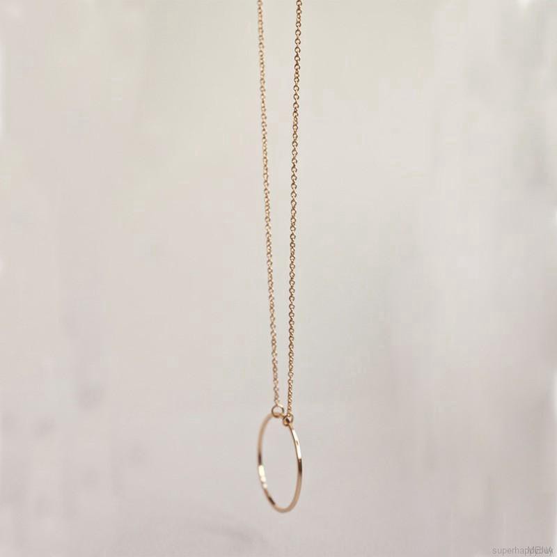 Dây chuyền mặt tròn đơn giản thời trang cho nữ
