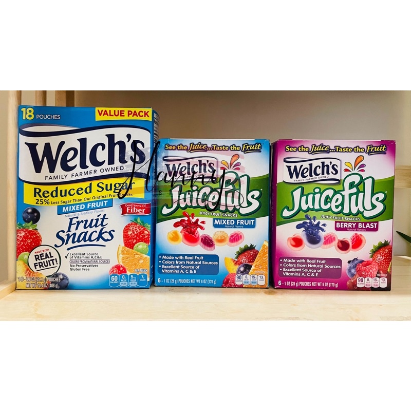 Thùng kẹo dẻo trái cây Welch’s (Mỹ) (nhiều loại)