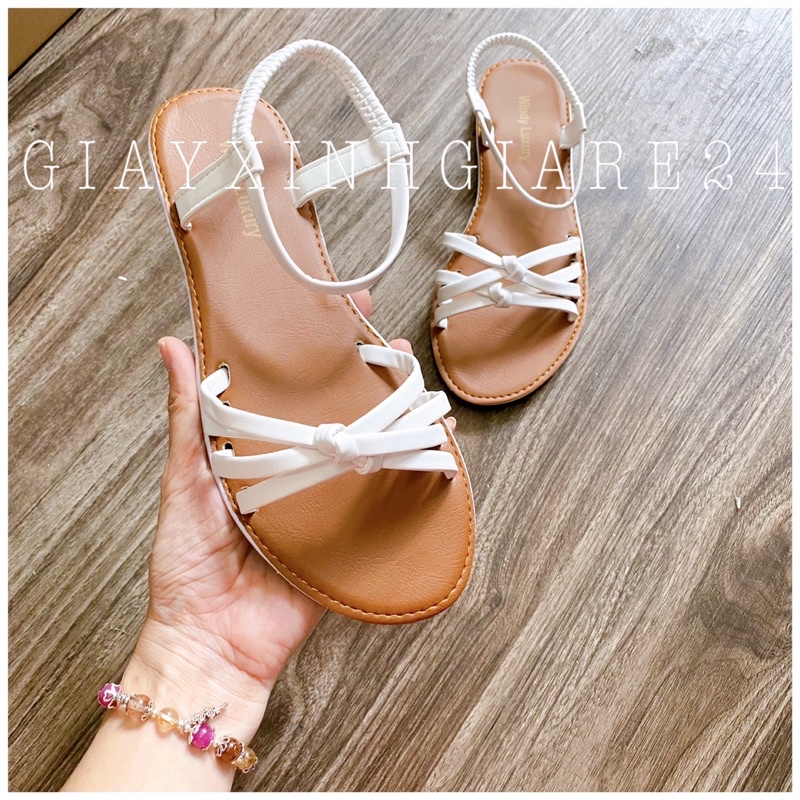 Giày sandal học sinh xỏ ngón dây si quai thun hậu BH.