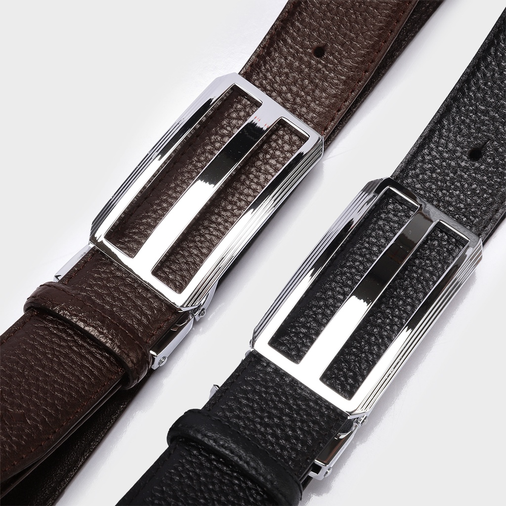 Thắt Lưng Nam Da Bò DAVANTI Khóa Bấm Vân Miu DT243T33