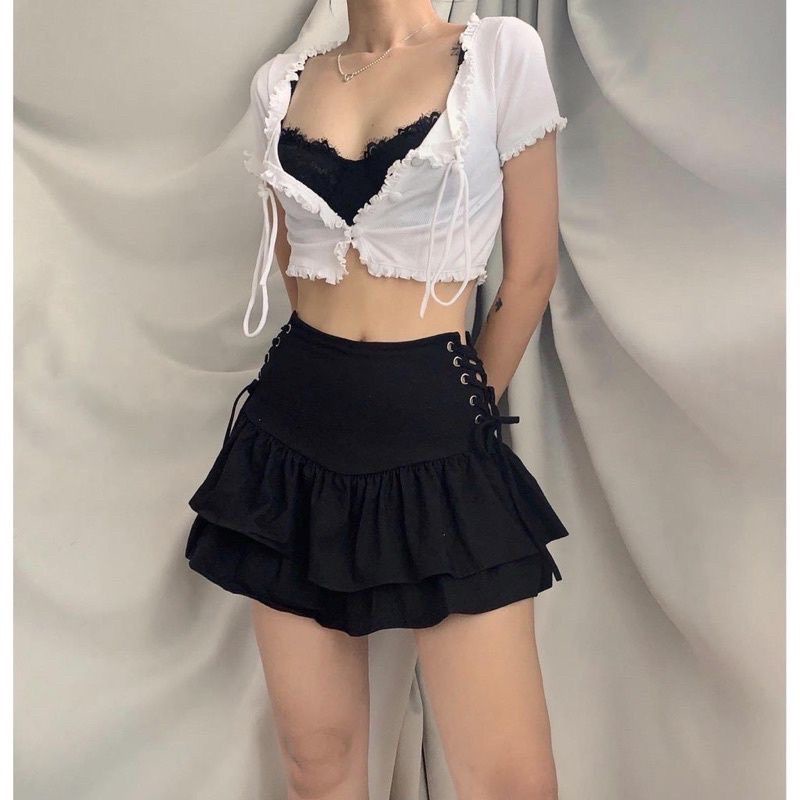 CHÂN VÁY XOÈ ĐAN DÂY xe1 TÔN Dáng