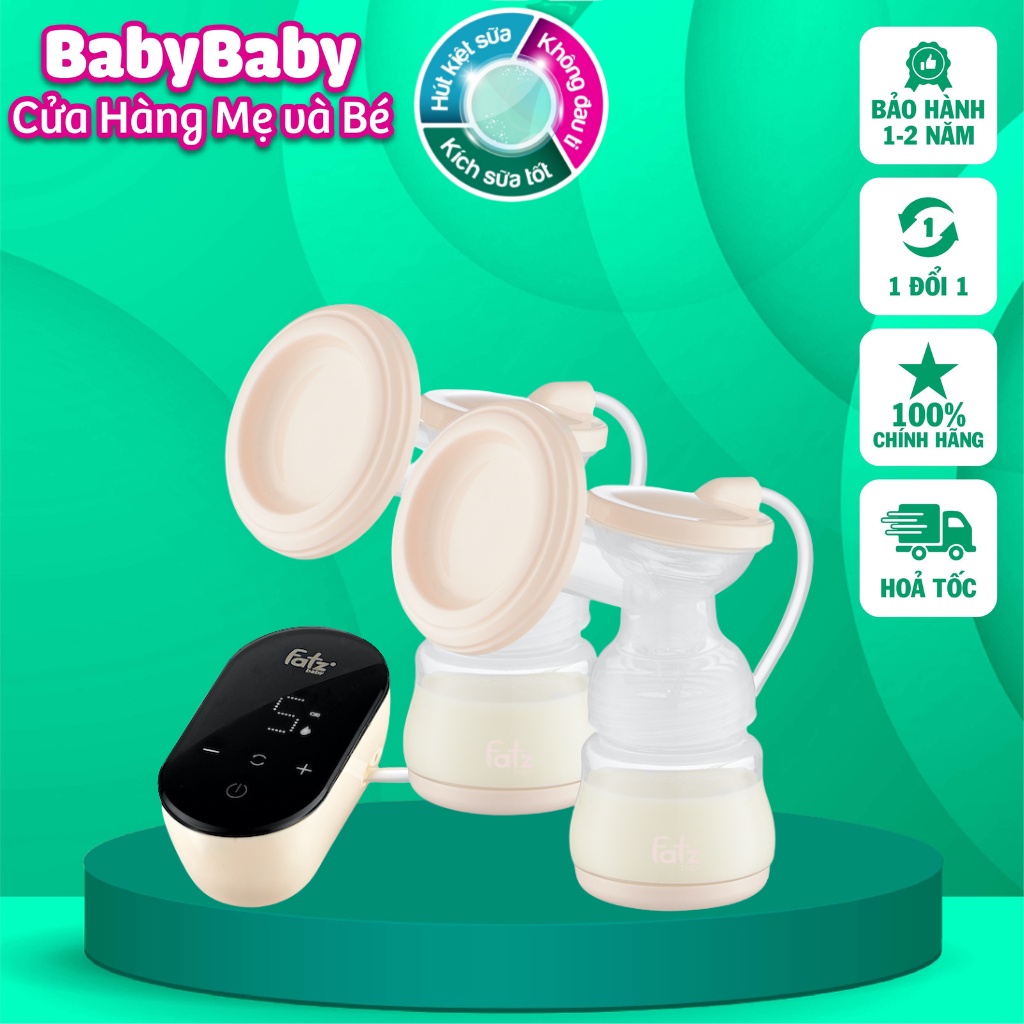 Máy hút sữa điện đôi Fatz Baby Chorus 2 có mát xa và kích sữa / 9 cấp độ lực hút