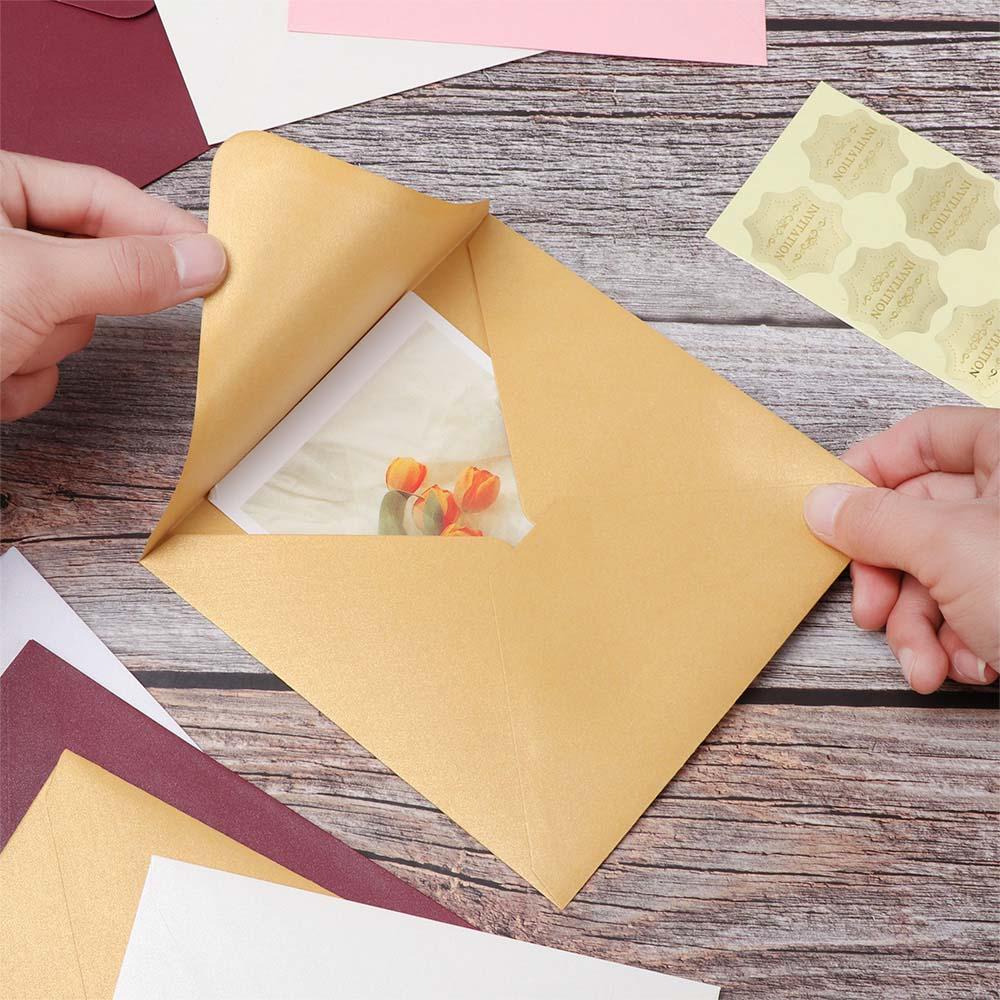 PEWANY Thiệp Mời Bằng Giấy Hình Vuông Nhiều Màu Sắc