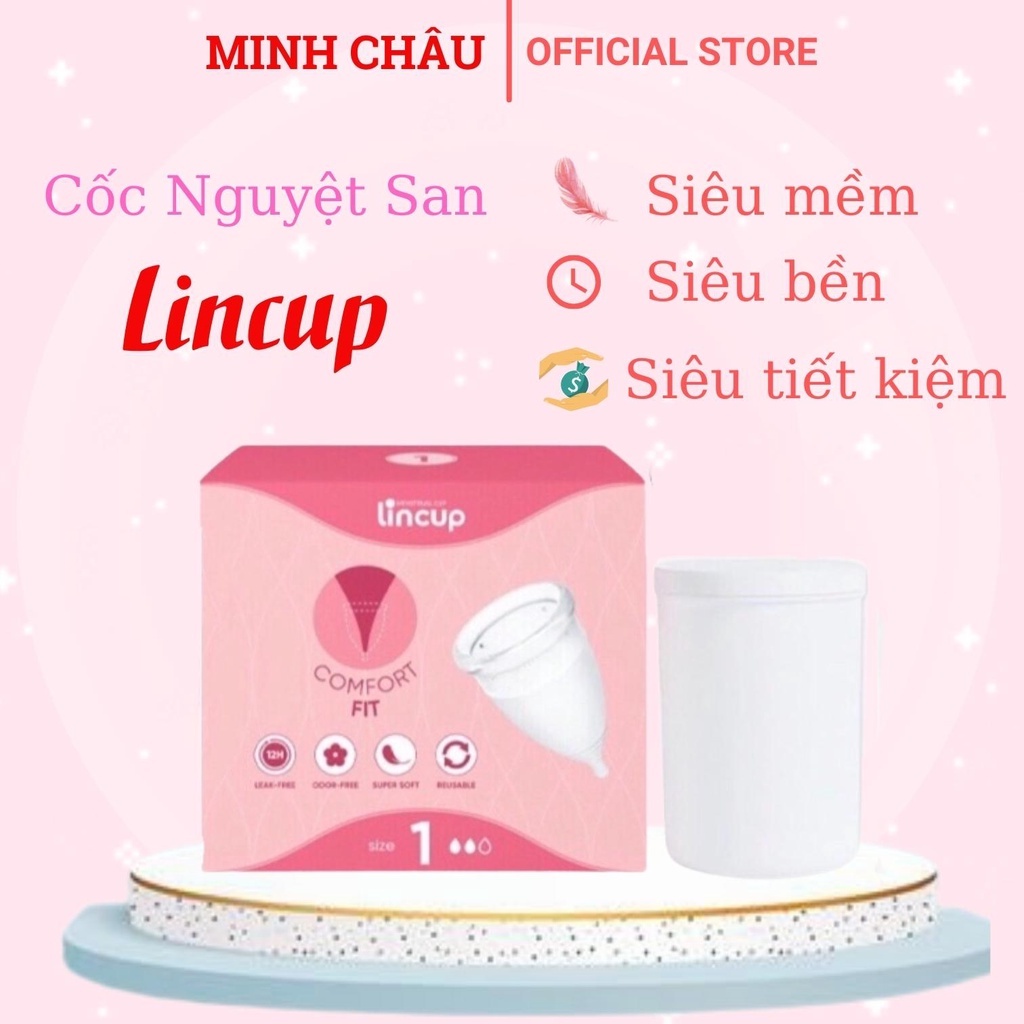 Cốc nguyệt san lincup minhchaustore lincup cốc nguyệt san silicon y tế cao