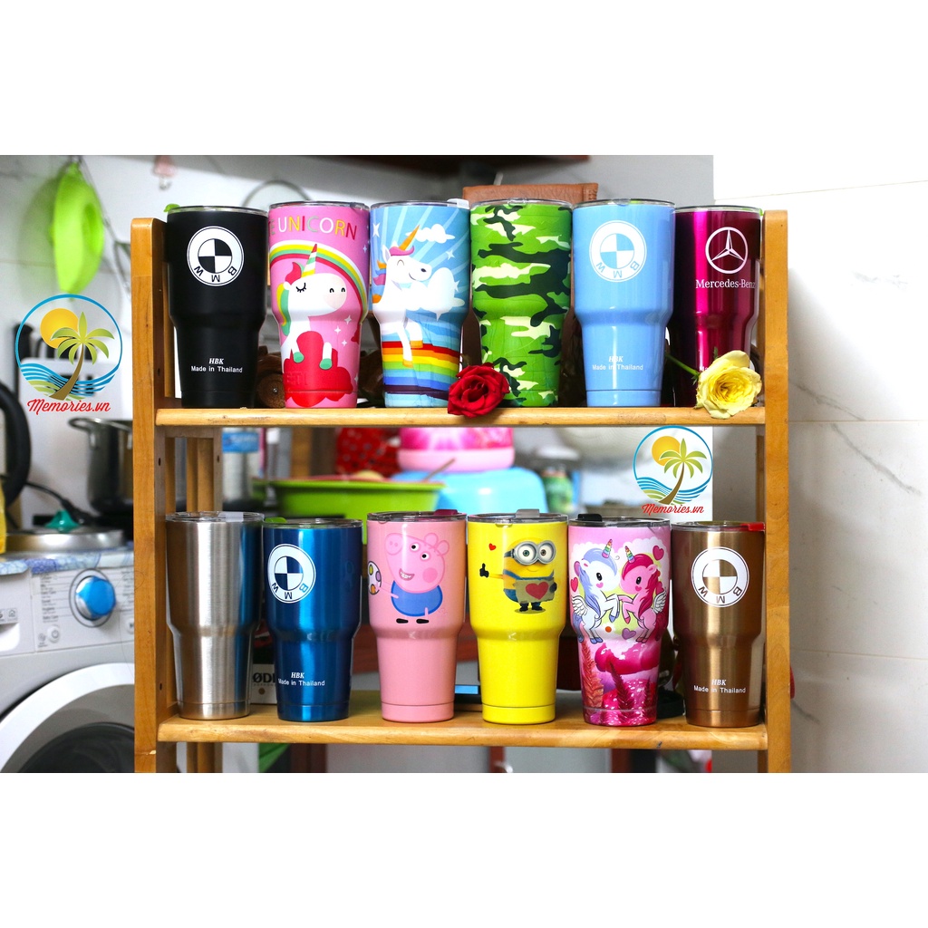 Ly Giữ Nhiệt Thái Lan Inox 900ml + Túi, Ống Hút, Cọ Rửa – Chính Hãng, Cao Cấp