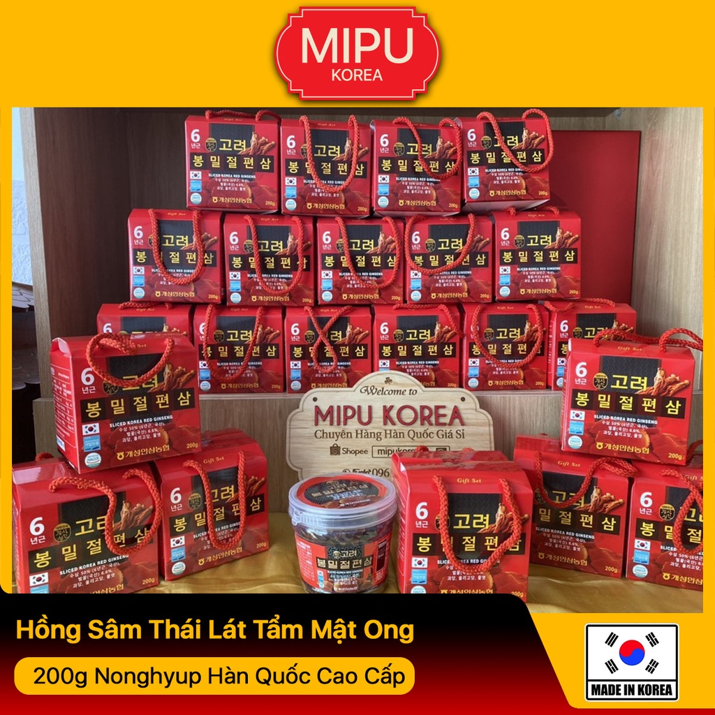 Hồng Sâm Thái Lát Tẩm Mật Ong 200g Nonghyup Hàn Quốc Cao Cấp