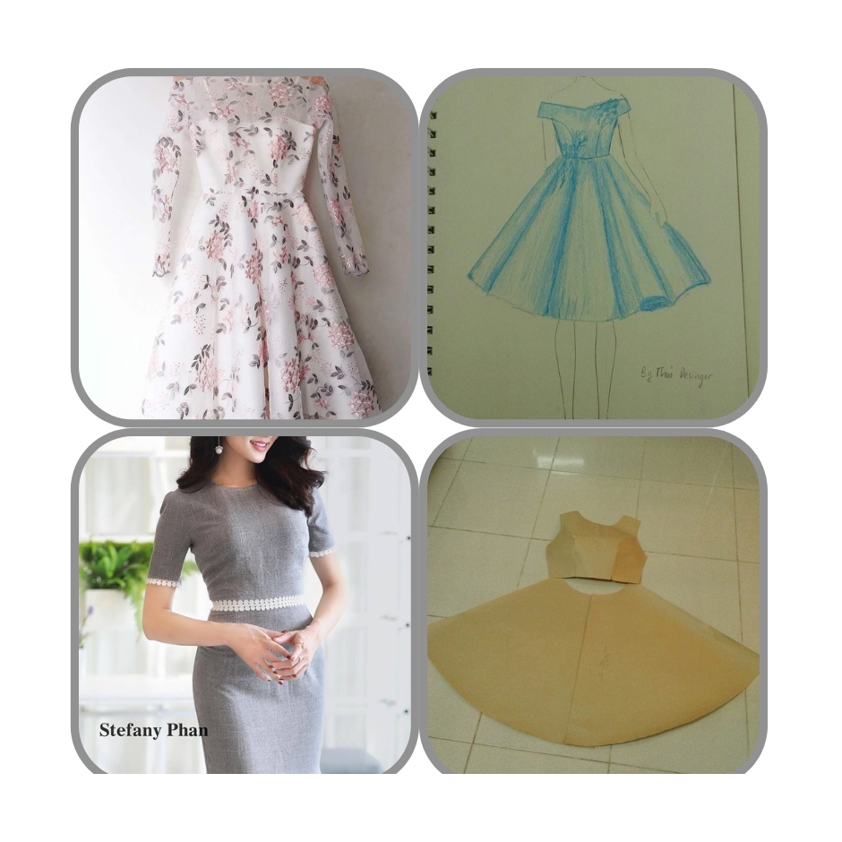 RẬP GIẤY LẮP GHÉP 30 MẪU ĐẦM CẢ XÒE VÀ ÔM BODY