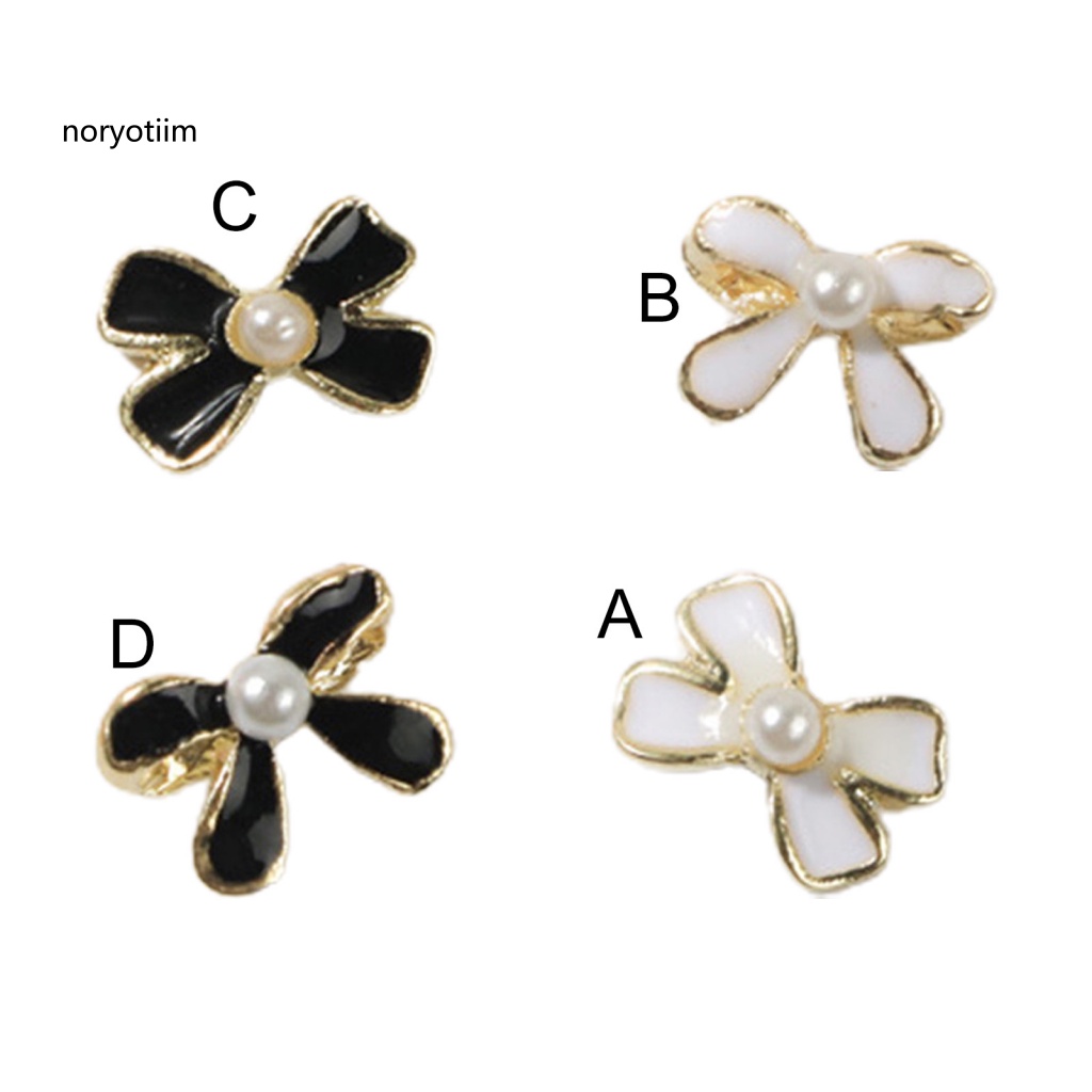 Nor| Set 10 Phụ Kiện Trang Trí Móng Tay Hình Nơ Xinh Xắn