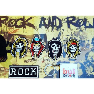 Patches / Sticker ủi, là lên quần áo, balo, mũ nón - Combo 4 hình skull