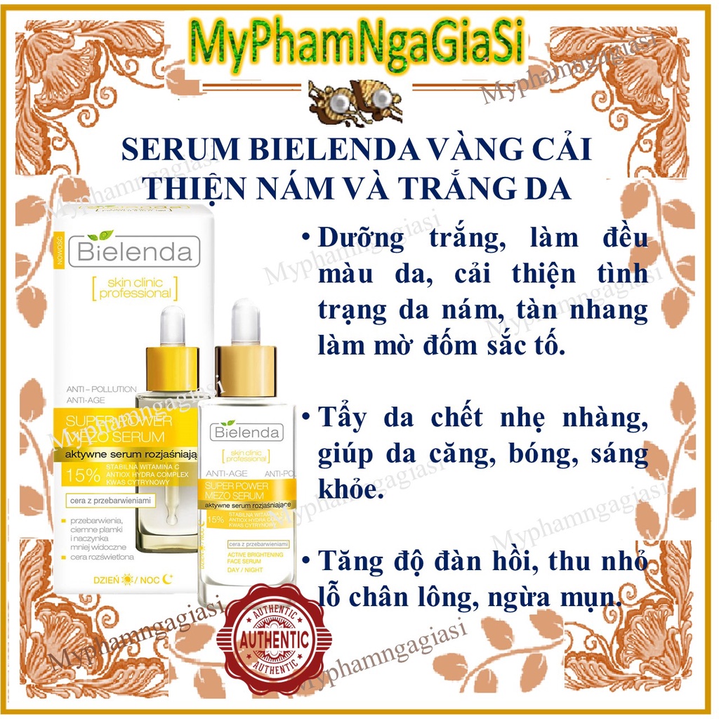 Serum Bielenda vàng cải thiện da nám, Tàn nhang, làm trắng Da