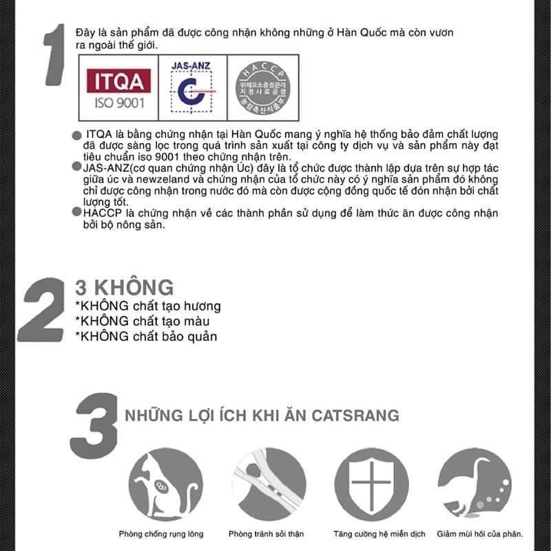 Hạt catsrang chiết 1kg và bịch 5kg cho mèo