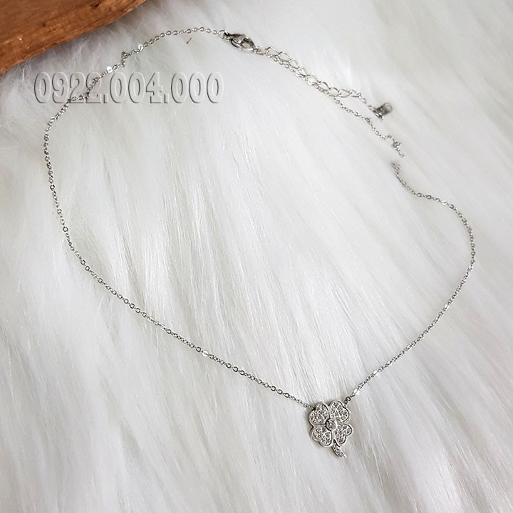 Dây chuyền cỏ bốn lá, dây chuyền nữ titan cỏ 4 lá DZ1689