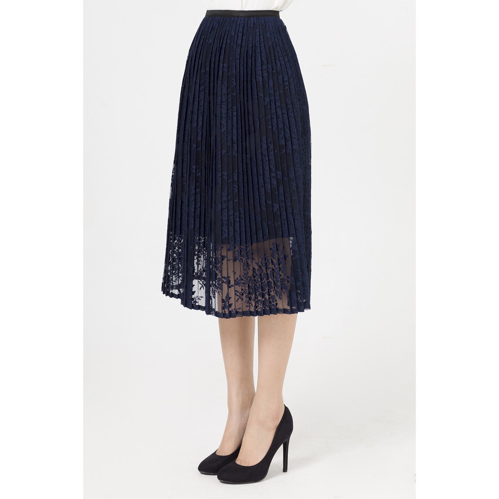 Chân váy dập ly LAMER L62L20Q002 (Đỏ/xanh than) | BigBuy360 - bigbuy360.vn