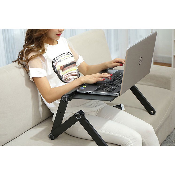Bàn Để Laptop Gấp Gọn Đa Năng Có Lưới Tản Nhiệt Thông Minh, Bàn Để Máy Tính Laptop Xoay 360 Độ Có Lưới