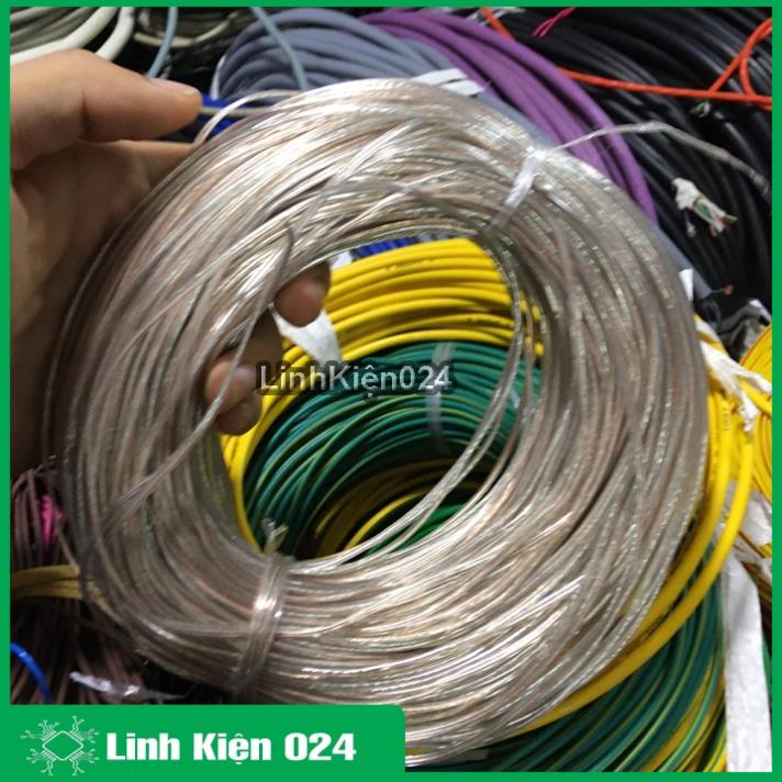 Dây điện 2 lõi trong suốt làm led Neon 0.25mm cuộn vừa 10 mét, 20 mét, 50 mét