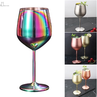 500ml Stainless Steel Goblet Red Wine Glass Drops-Resistant Drum Type Copper Plated Wine Glass