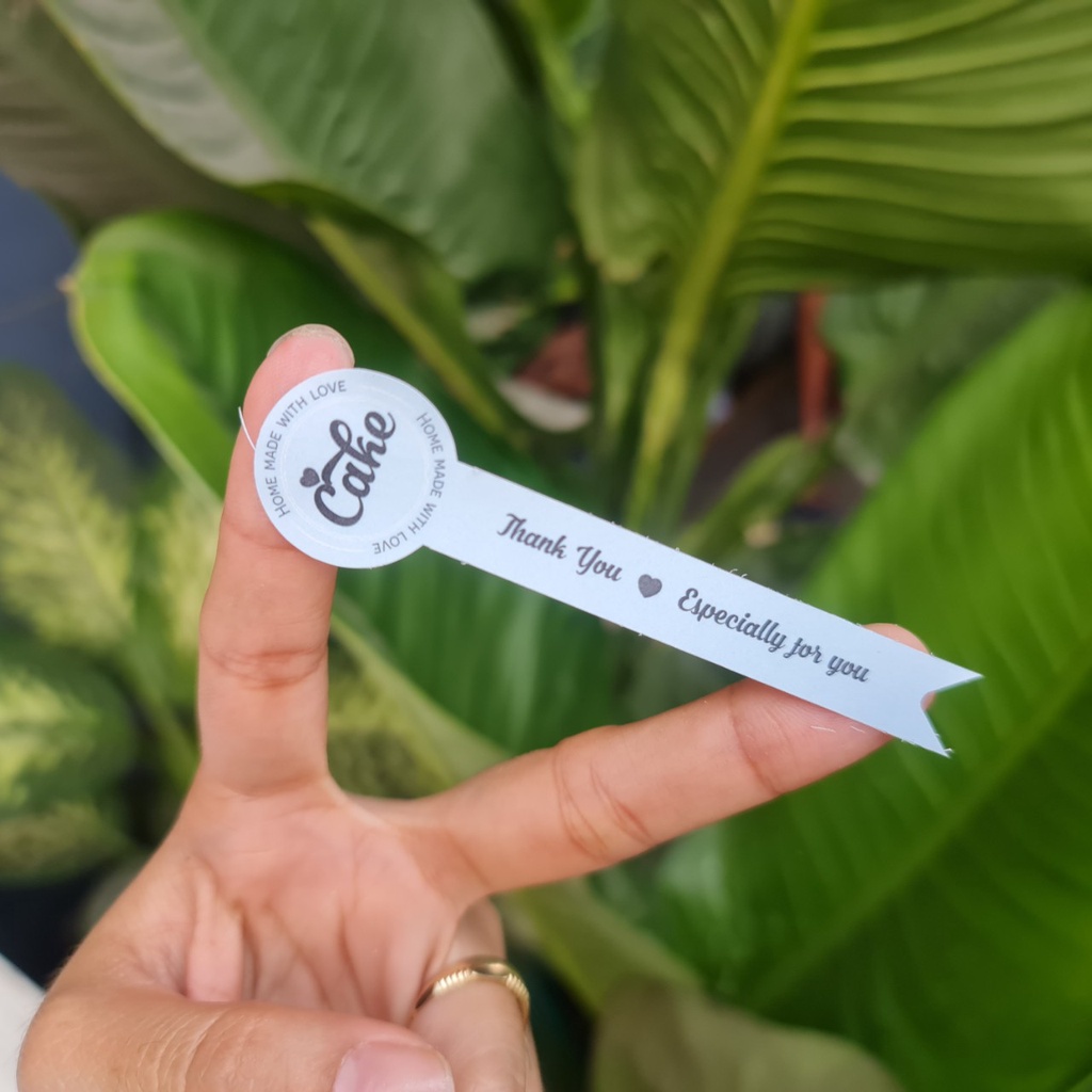 Set 100 tem dán "Homemade Especially For You"  dùng niêm hộp bánh, trà, mứt, hộp quà - meanche nhận in theo Yêu cầu