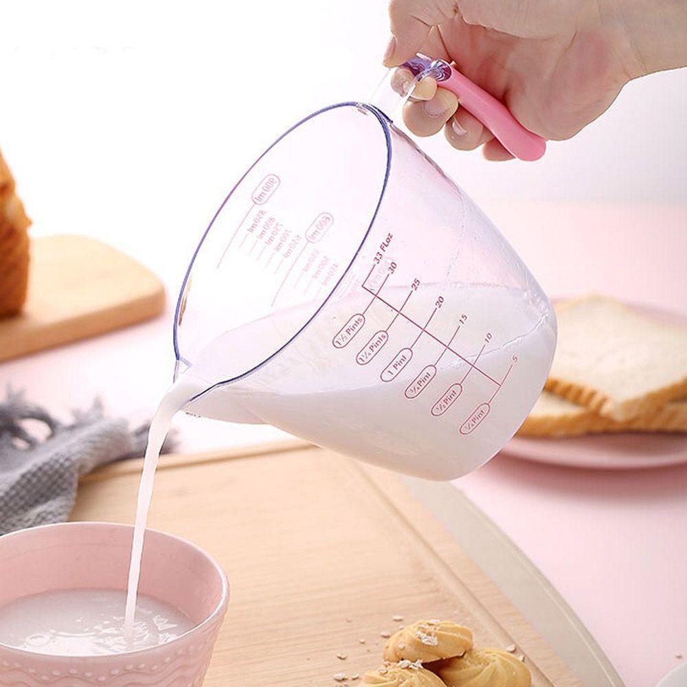 NICKOLAS Set 3 Cốc Đo Lường Bằng Nhựa Và Cao Su Trong Suốt Có Thang Đo Dùng Để Làm Bánh