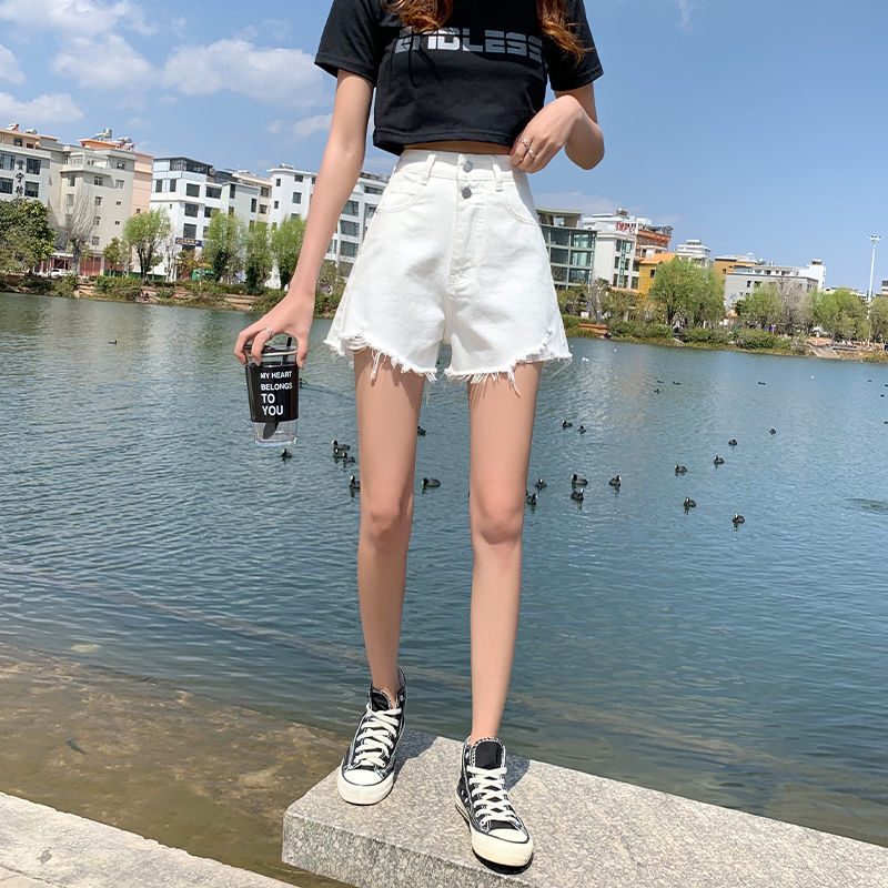 Quần Short Nữ Lưng Cao Ống Rộng Thời Trang