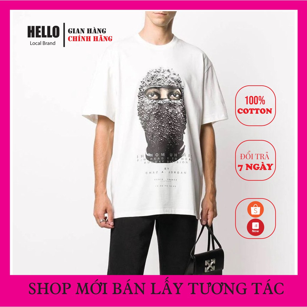 [Áo thun nam nữ tay lỡ unisex form rộng] Áo phông tay lỡ đẹp đen trắng, Phông Nam Nữ HELLO NOM_Ap15