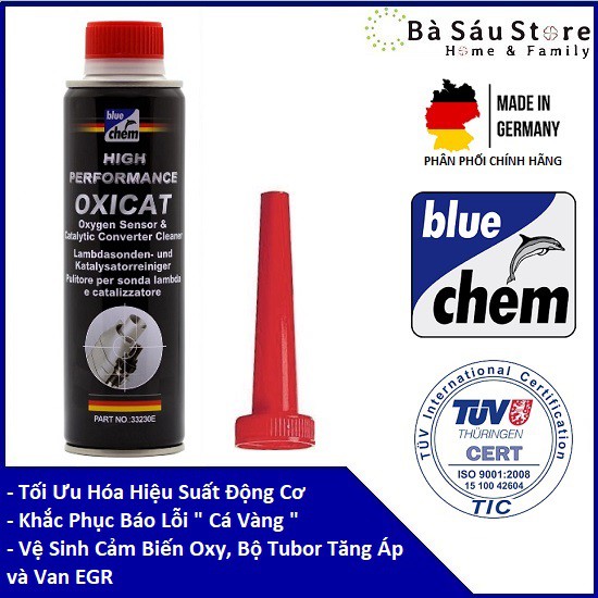 [Bluechem] Dung Dịch Vệ Sinh Cảm Biến Oxy, Bầu Lọc Khí Thải Catalytic - OXICAT - 300ml