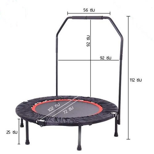 Sàn nhún bạc nhún thảm nhún thể thao lò xo Reefit có tay vịn chuyên dùng tập tại nhà RF-51003