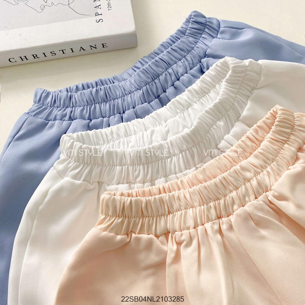 Set bộ nữ VM STYLE áo 2 dây chun + quần ngắn thời trang ulzzang 22SB04NL2103