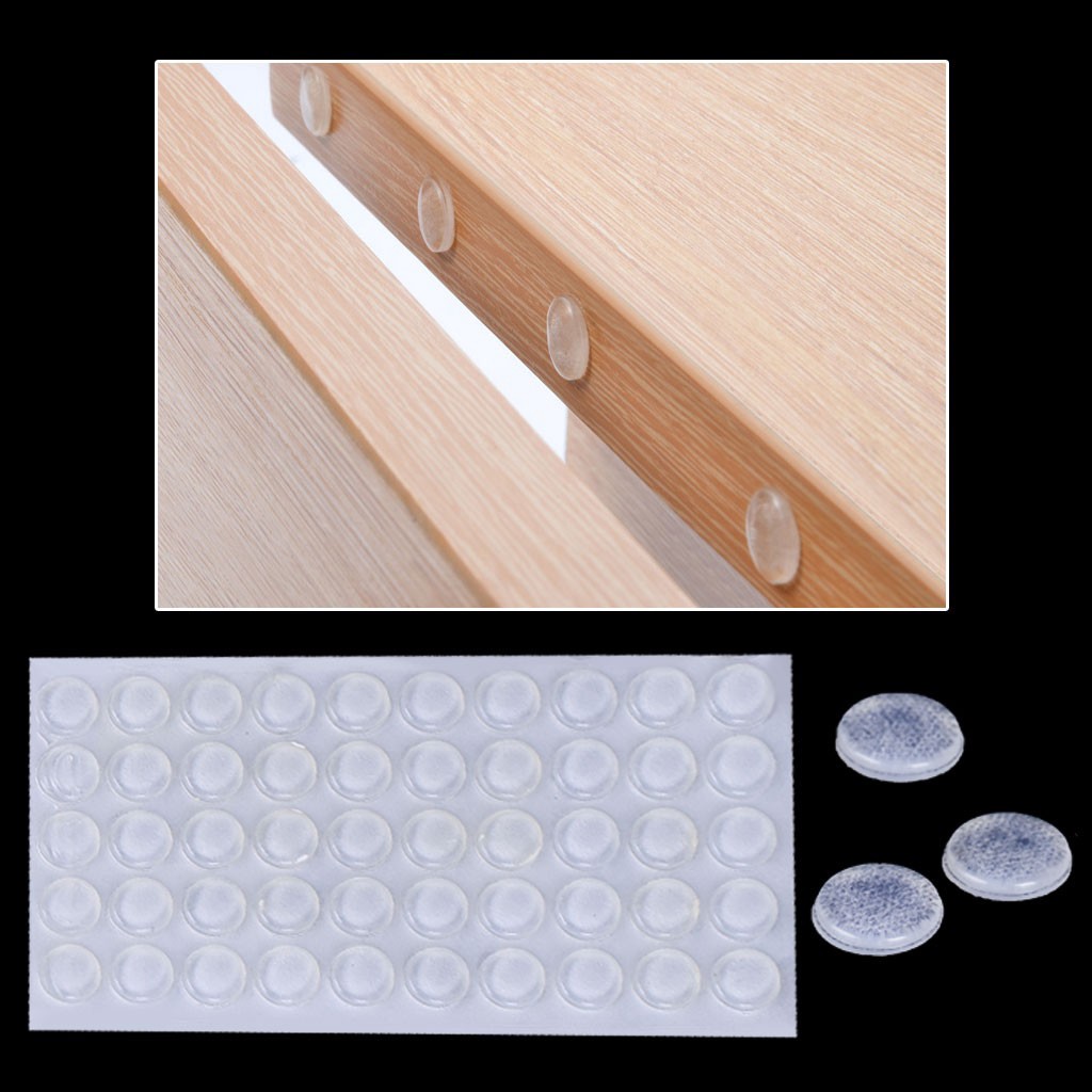 Bộ 50 nút chặn cửa tủ bằng silicon