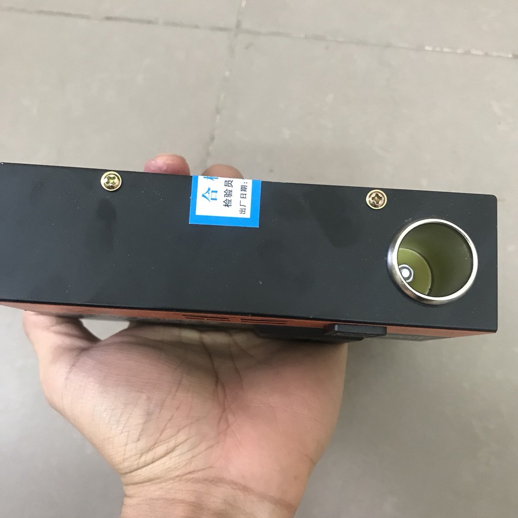 Bộ Chuyển Đổi Nguồn Biến Tần DC 12V/24V Sang Điện AC 220V Kèm Tẩu Kẹp Bình Ắc Quy